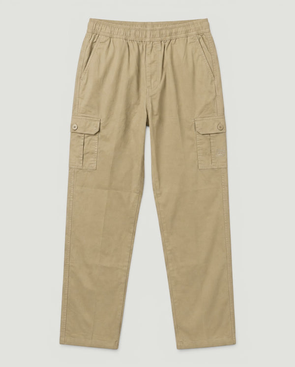Beige Urban Souls Cargo Pant 8805, flat front view