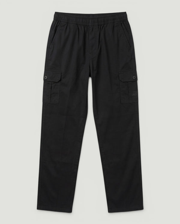 Black Urban Souls Cargo Pant 8805, flat front view