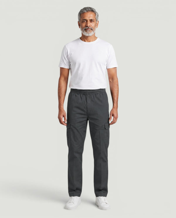 Dark Grey Urban Souls Cargo Pant 8805, front on model