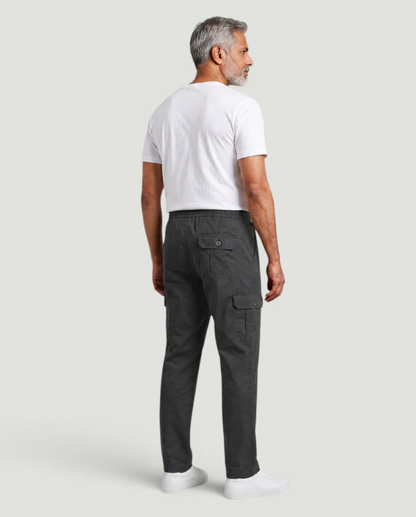 Dark Grey Urban Souls Cargo Pant 8805, back view on model