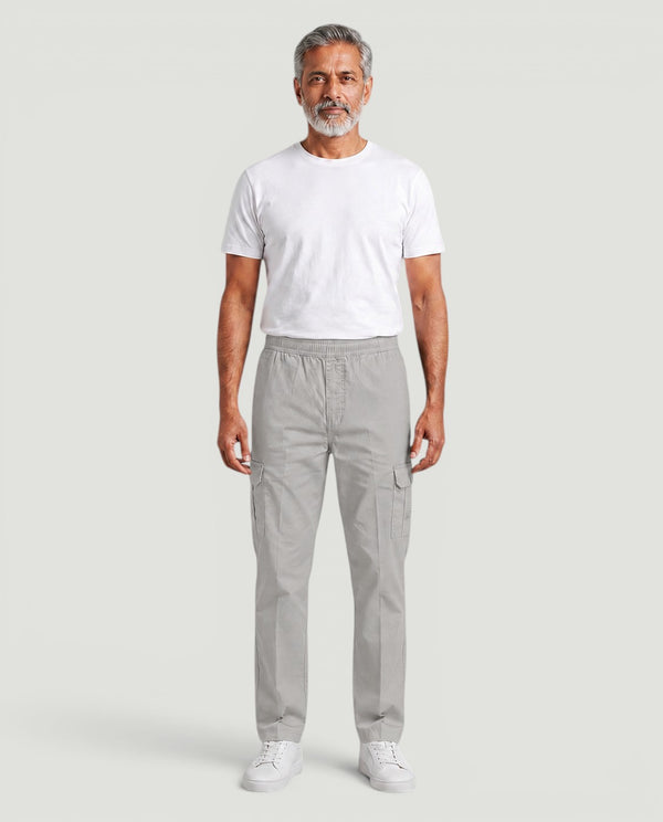 Light Grey Urban Souls Cargo Pant 8805, front on model