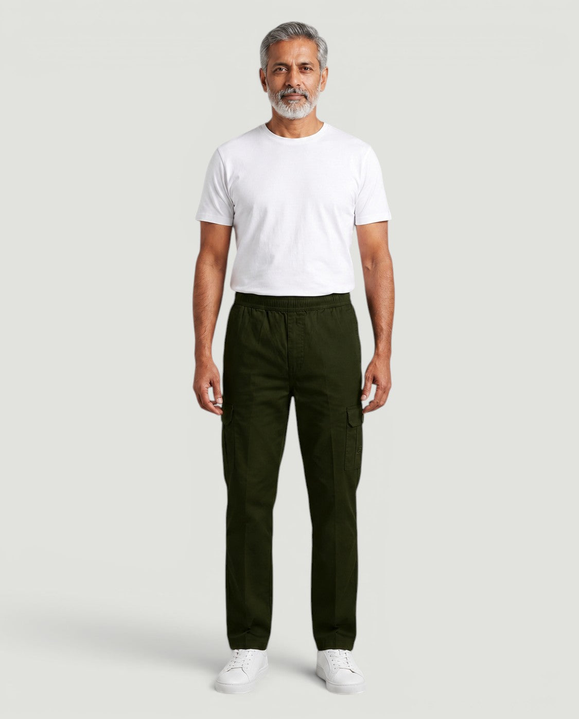 Olive Urban Souls Cargo Pant 8805, front on model