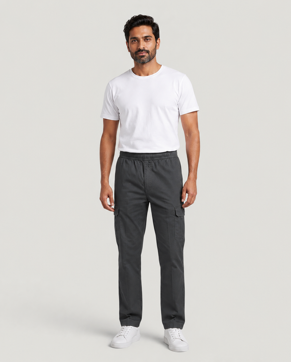 Dark Grey Urban Souls Cargo Pant 8805, front on model